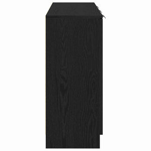 Sideboard Schwarz Eichenoptik 90,5 cm