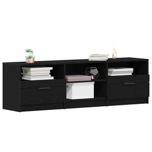 TV-Schrank Schwarz Eichen-Optik 150 cm