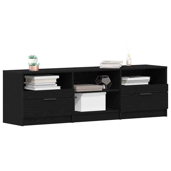 TV-Schrank Schwarz Eichen-Optik 150 cm
