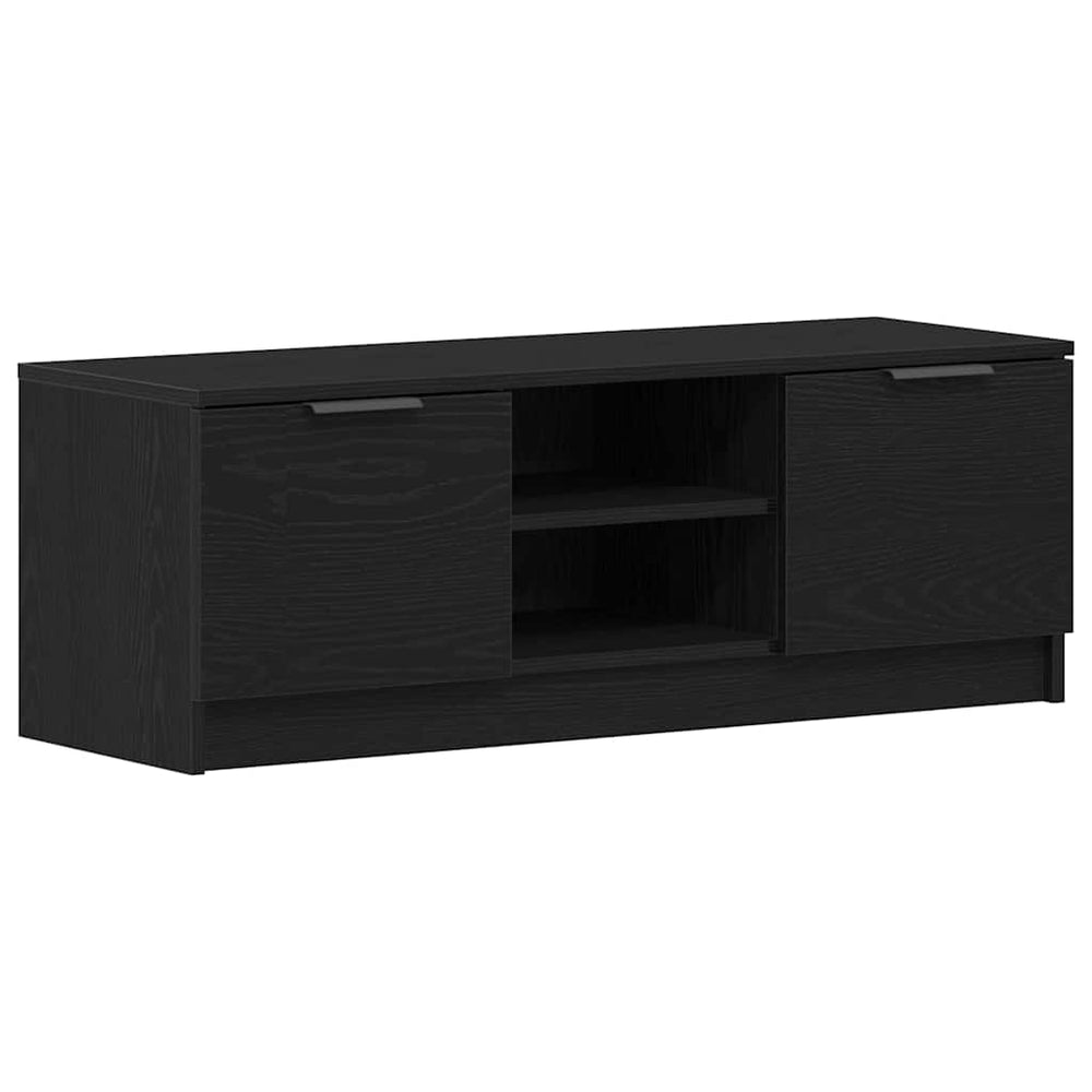 TV-Schrank Schwarz Eichen-Optik 102 cm