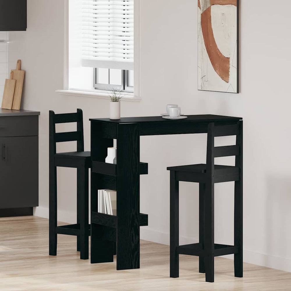 Wand Bartisch Schwarz Eiche Optik 102cm