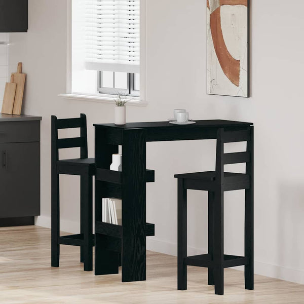Wand Bartisch Schwarz Eiche Optik 102cm