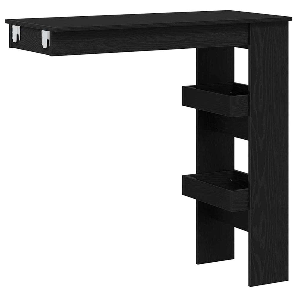 Wand Bartisch Schwarz Eiche Optik 102cm