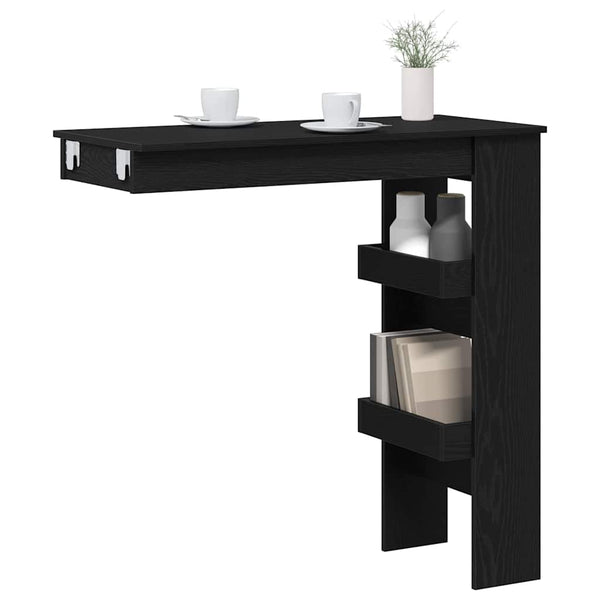 Wand Bartisch Schwarz Eiche Optik 102cm