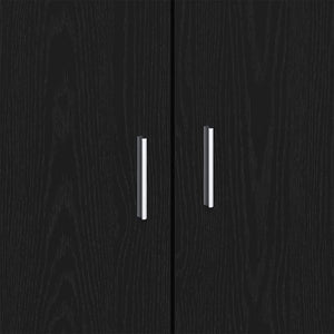 Schwarzes Sideboard Eichen-Optik 92 cm