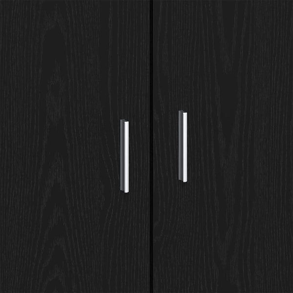 Schwarzes Sideboard Eichen-Optik 92 cm