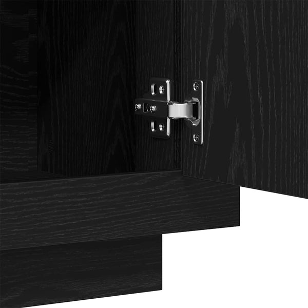 Schwarzes Sideboard Eichen-Optik 92 cm