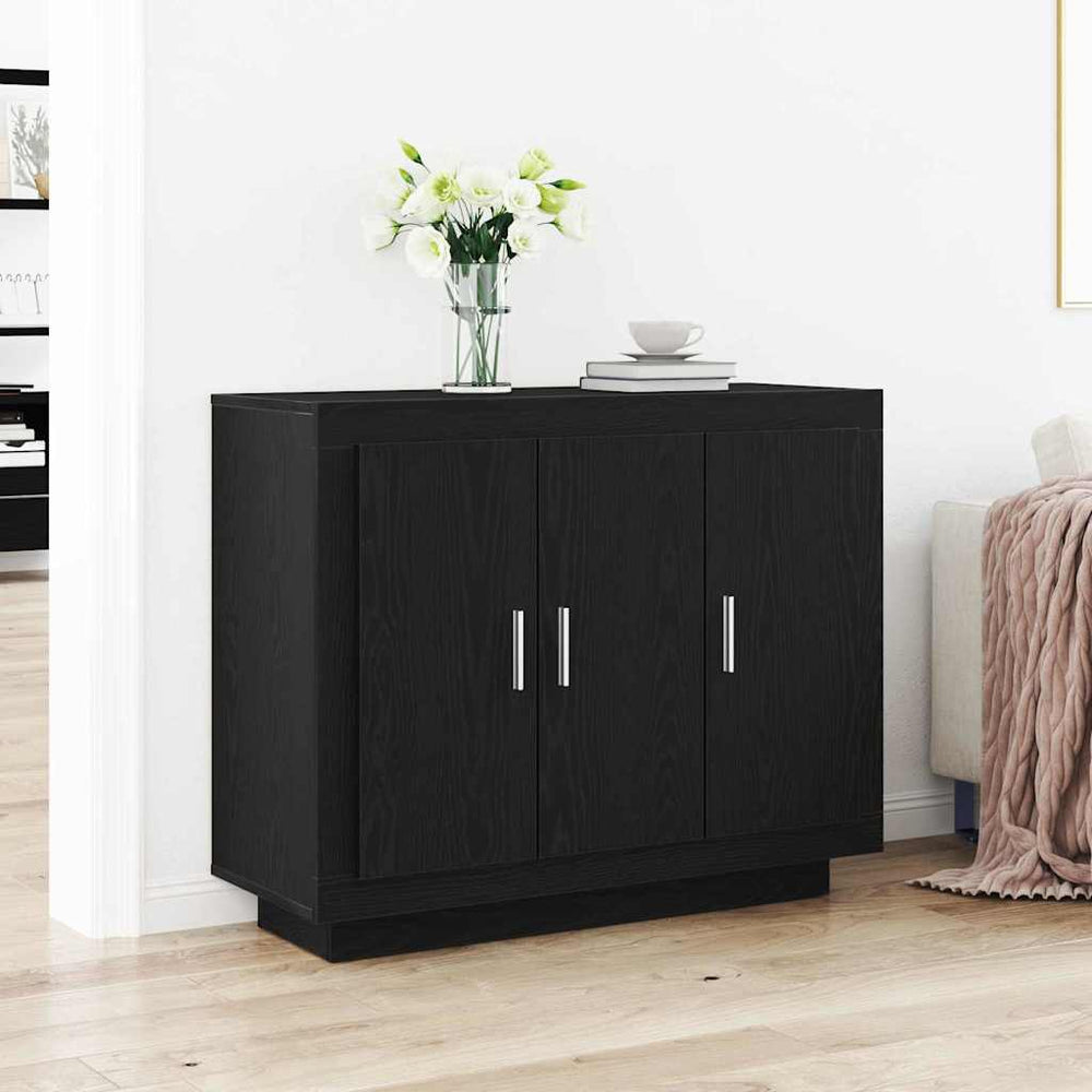 vidaXL Sideboard Black Oak Look 92 x 35 x 75 cm Engineered Wood