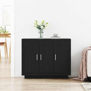 Schwarzes Sideboard Eichen-Optik 92 cm