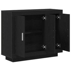 Schwarzes Sideboard Eichen-Optik 92 cm