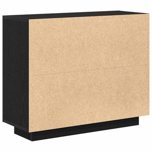 Schwarzes Sideboard Eichen-Optik 92 cm