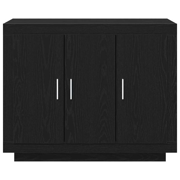 Schwarzes Sideboard Eichen-Optik 92 cm