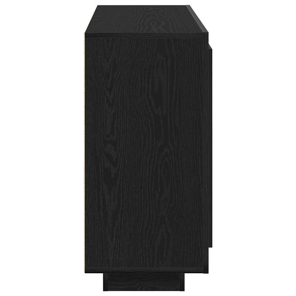 Schwarzes Sideboard Eichen-Optik 92 cm