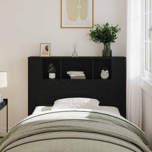 Kopfteil Schrank Schwarz Eichen-Optik 120 cm