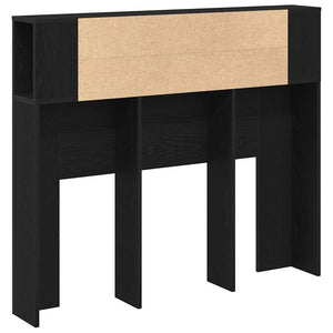 Kopfteil Schrank Schwarz Eichen-Optik 120 cm