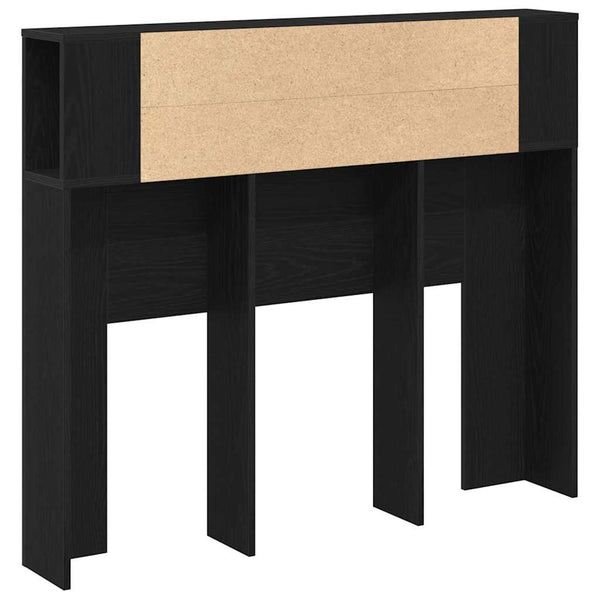 Kopfteil Schrank Schwarz Eichen-Optik 120 cm