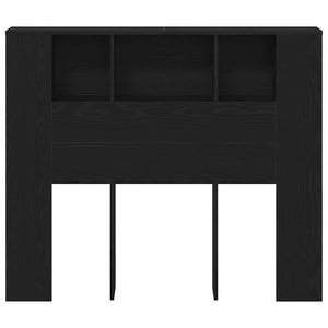 Kopfteil Schrank Schwarz Eichen-Optik 120 cm