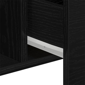 Schwarzes Sideboard in Eichen-Optik, 100 cm