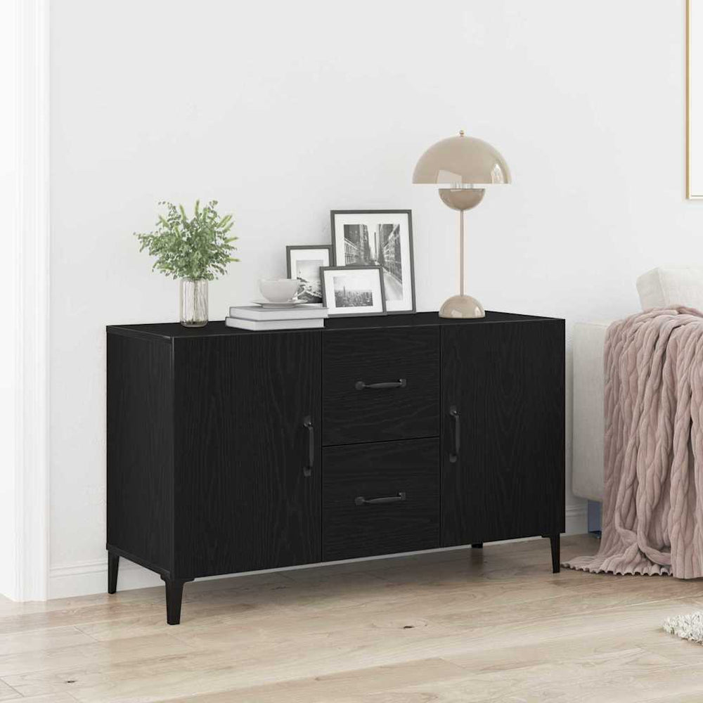 vidaXL Sideboard Black Oak Look 100 x 36 x 60 cm Engineered Wood