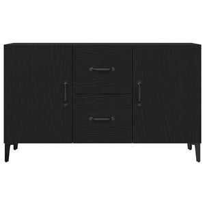 Schwarzes Sideboard in Eichen-Optik, 100 cm