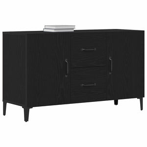 Schwarzes Sideboard in Eichen-Optik, 100 cm