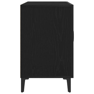 Schwarzes Sideboard in Eichen-Optik, 100 cm