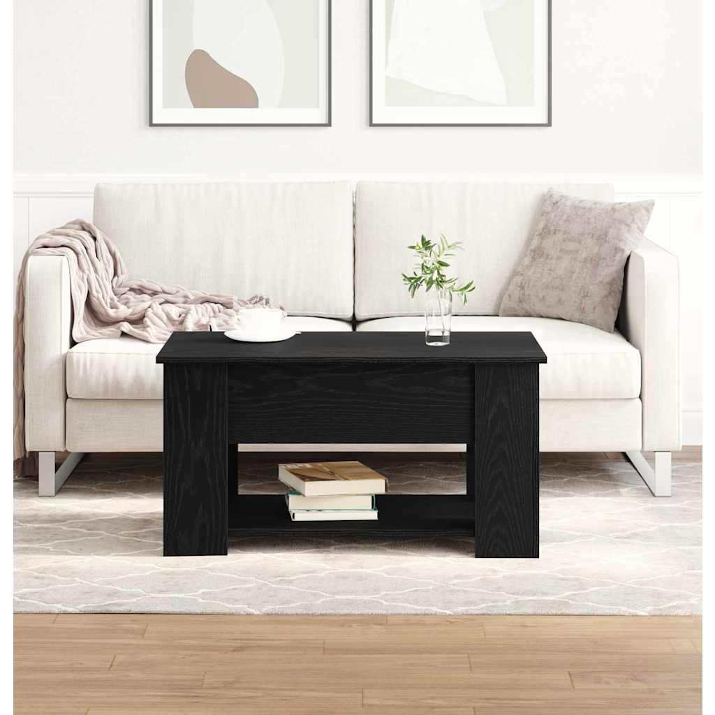 Schwarzer Couchtisch Eichenoptik