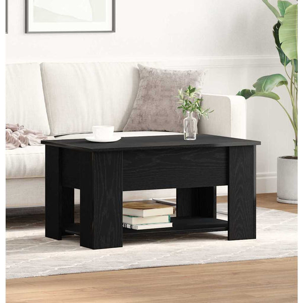 Schwarzer Couchtisch Eichenoptik