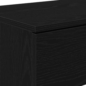 Konsolentisch Schwarz Eichen-Optik mit Stauraum