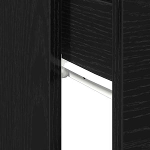 Konsolentisch Schwarz Eichen-Optik mit Stauraum