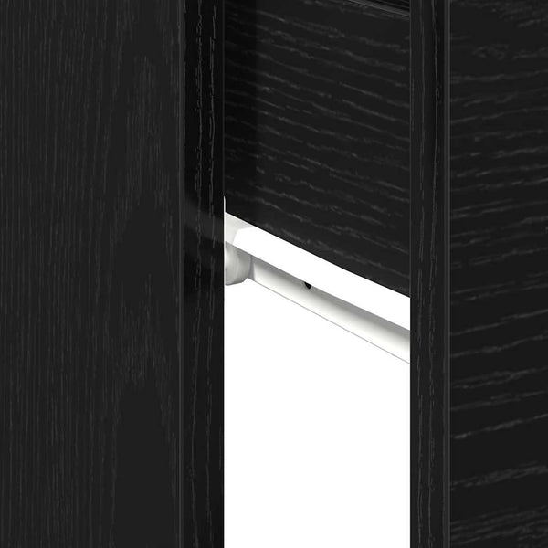 Konsolentisch Schwarz Eichen-Optik mit Stauraum