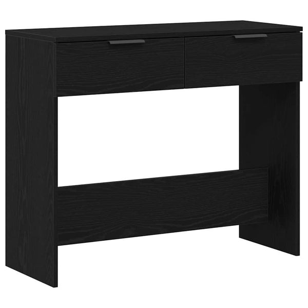 Konsolentisch Schwarz Eichen-Optik mit Stauraum