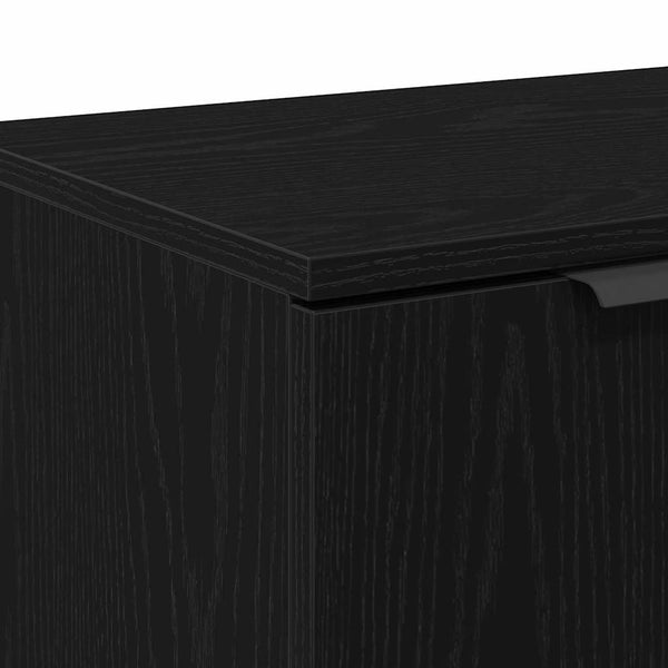 TV-Schrank Schwarz Eichen-Optik 102 cm