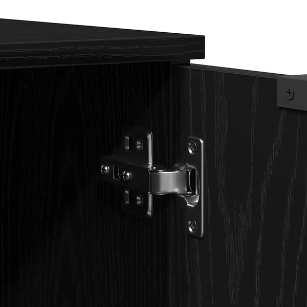 TV-Schrank Schwarz Eichen-Optik 102 cm
