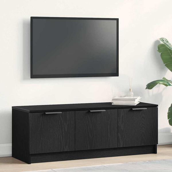 TV-Schrank Schwarz Eichen-Optik 102 cm