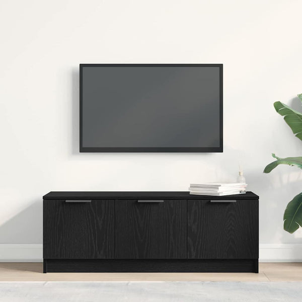 TV-Schrank Schwarz Eichen-Optik 102 cm