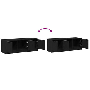TV-Schrank Schwarz Eichen-Optik 102 cm