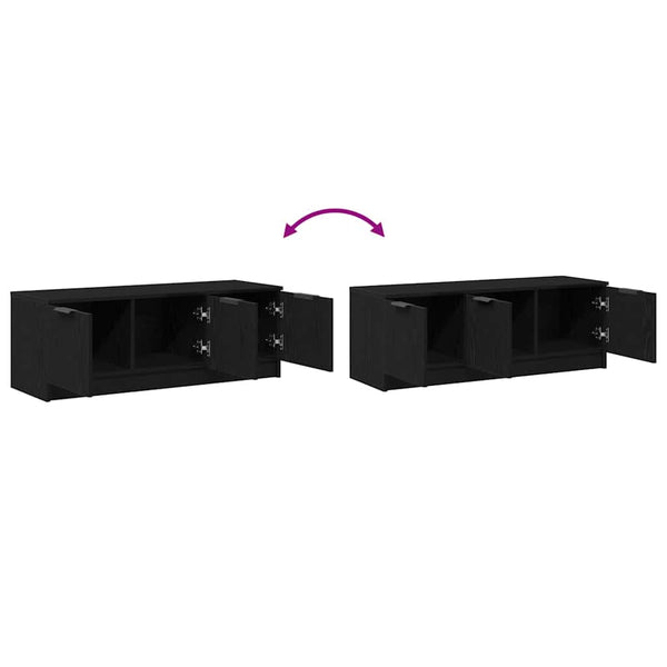 TV-Schrank Schwarz Eichen-Optik 102 cm