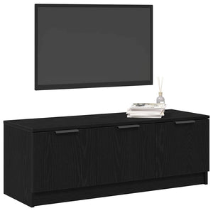 TV-Schrank Schwarz Eichen-Optik 102 cm