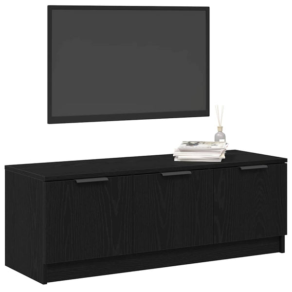 TV-Schrank Schwarz Eichen-Optik 102 cm