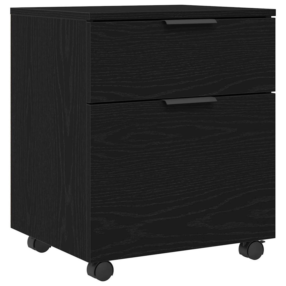 Aktenschrank Schwarz Eichenoptik 45x38x54cm