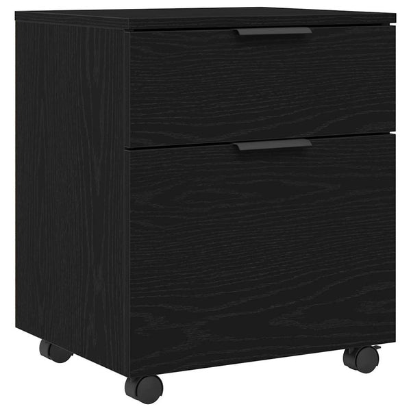 Aktenschrank Schwarz Eichenoptik 45x38x54cm