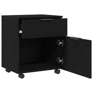 Aktenschrank Schwarz Eichenoptik 45x38x54cm