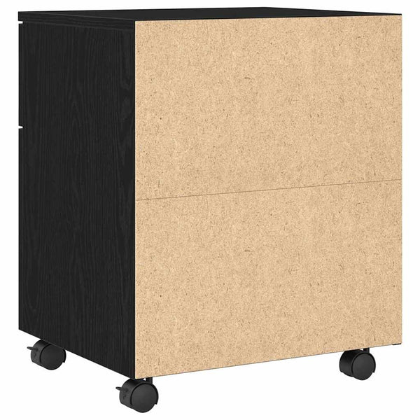 Aktenschrank Schwarz Eichenoptik 45x38x54cm