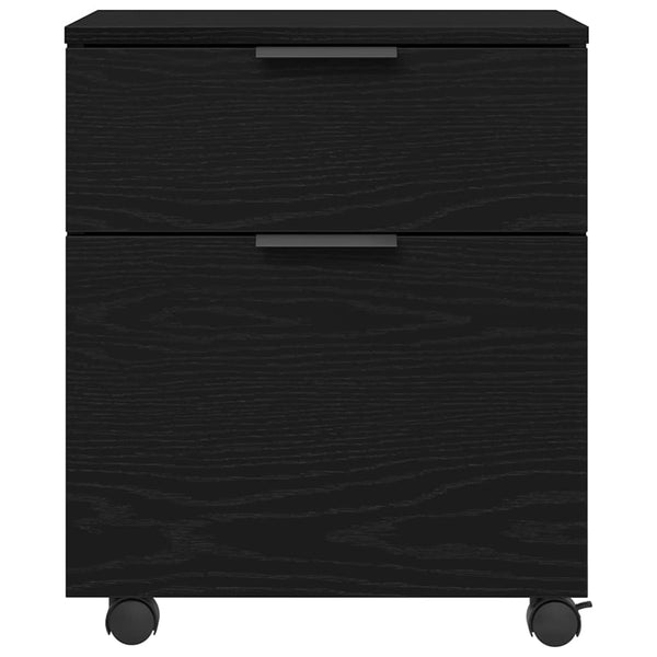 Aktenschrank Schwarz Eichenoptik 45x38x54cm