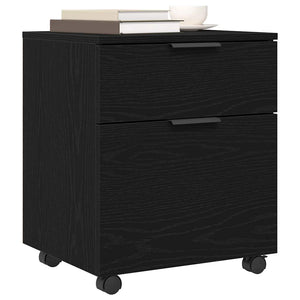 Aktenschrank Schwarz Eichenoptik 45x38x54cm