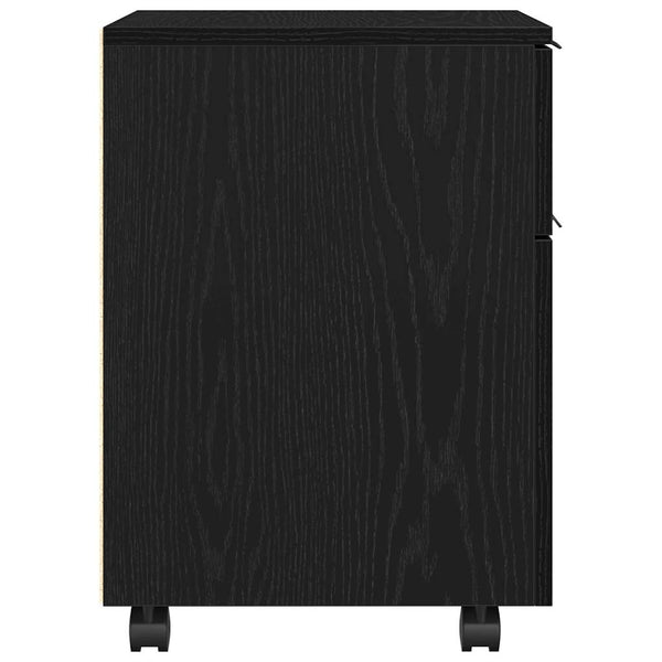 Aktenschrank Schwarz Eichenoptik 45x38x54cm