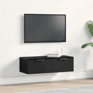 Wandschrank Schwarz Eiche Optik 68x30x20cm