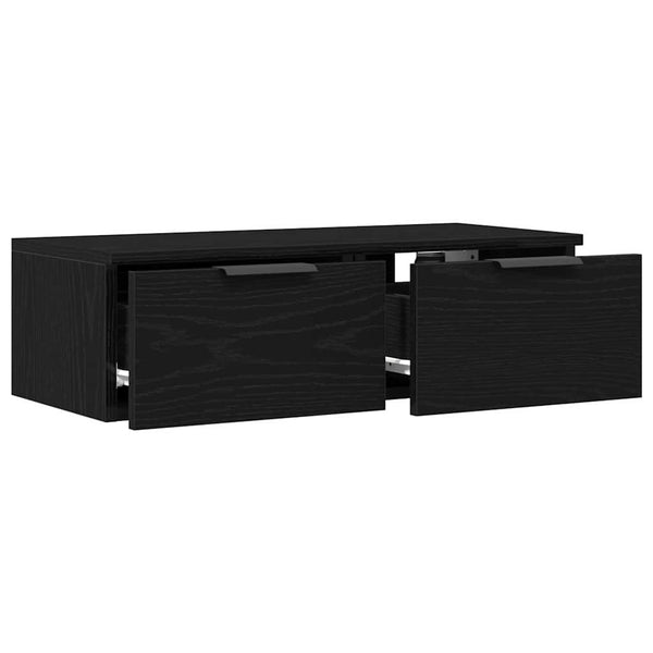 Wandschrank Schwarz Eiche Optik 68x30x20cm
