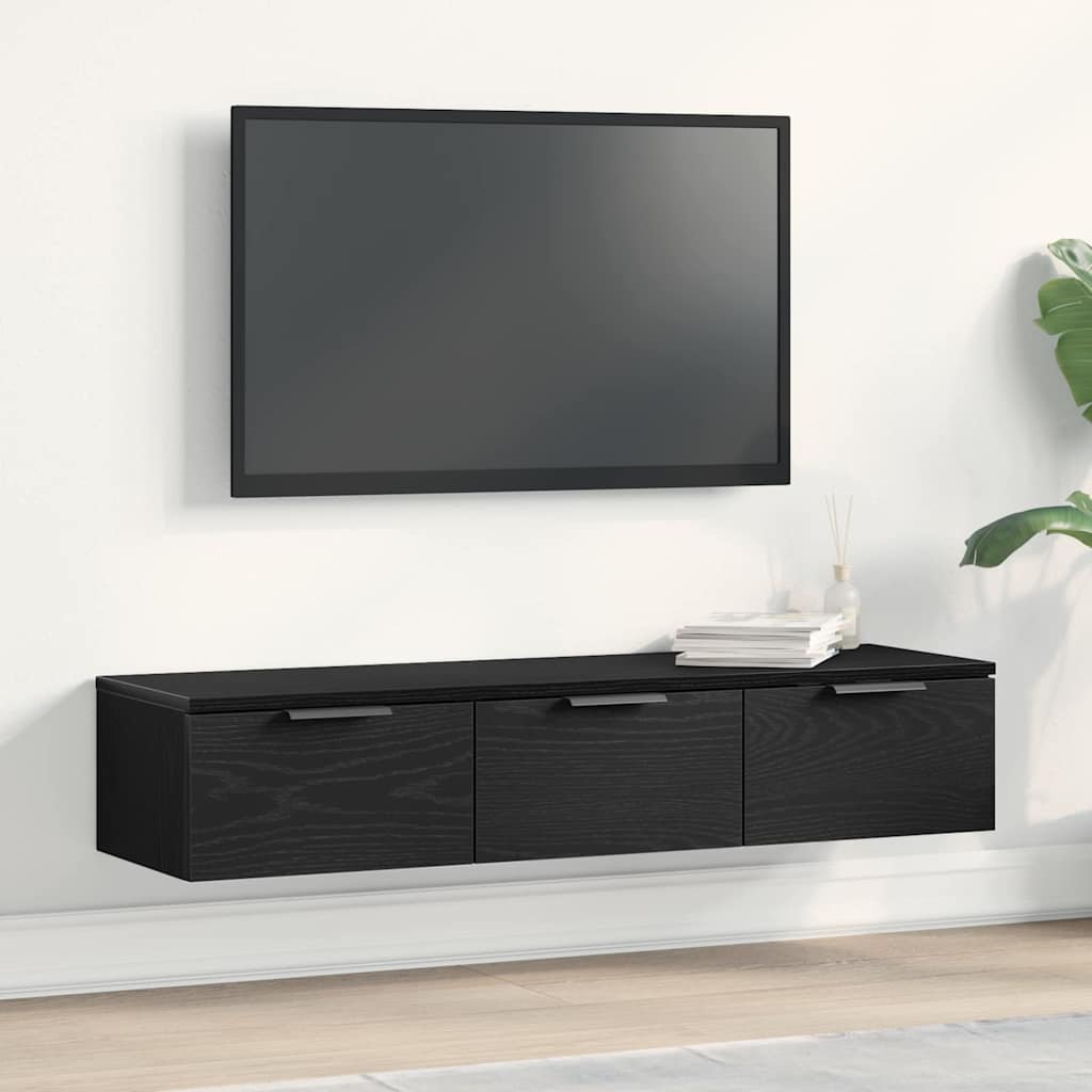 Wandschrank Schwarz Eiche 102 cm